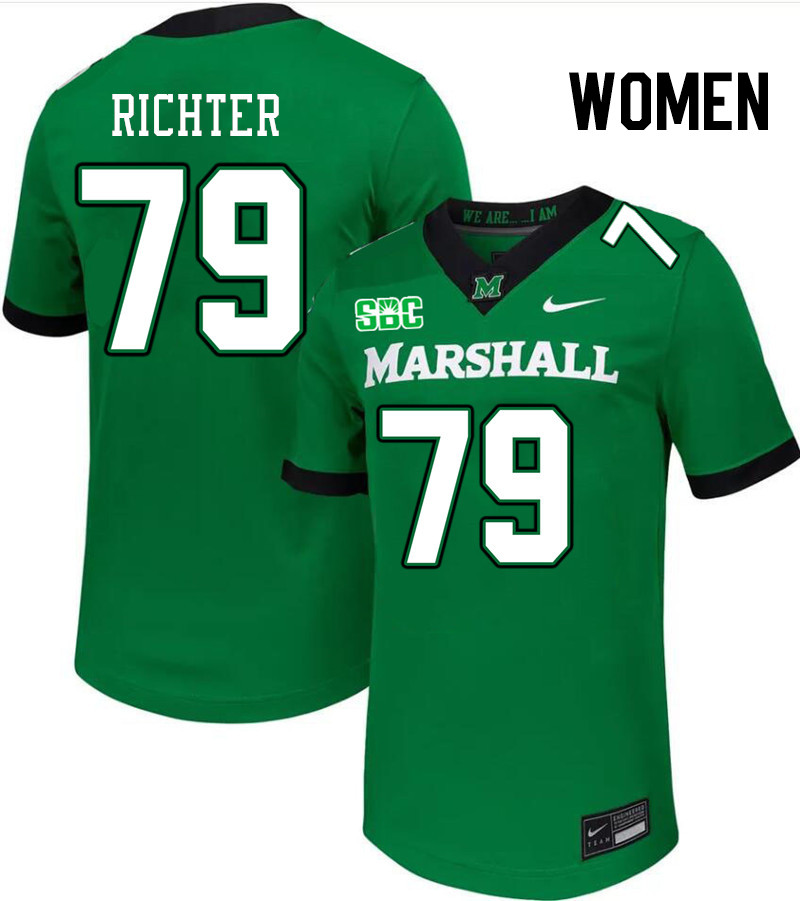Women #79 Christian Richter Marshall Thundering Herd SBC Conference College Football Jerseys Stitche